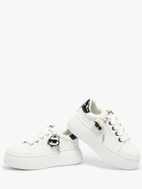 Sneakers Kreeper Low Nft Twin Uit Leder Karl lagerfeld Wit women KL42376T ander zicht 3