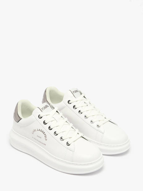 Sneakers Kapri Maison Karl Uit Leder Karl lagerfeld Wit women KL62538K ander zicht 2