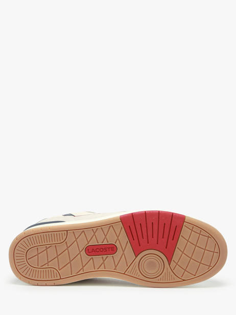 Sneakers T-clip Uit Leder Lacoste Beige men 8SMA0103 ander zicht 4