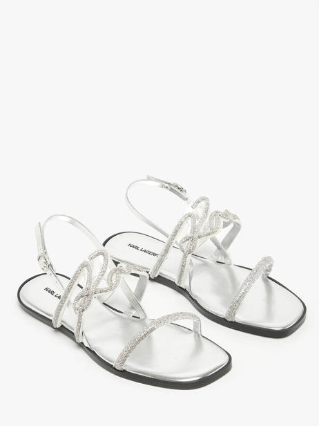 Sandalen Olympia Karl Signiature Karl lagerfeld Zilver women KL87425 ander zicht 1