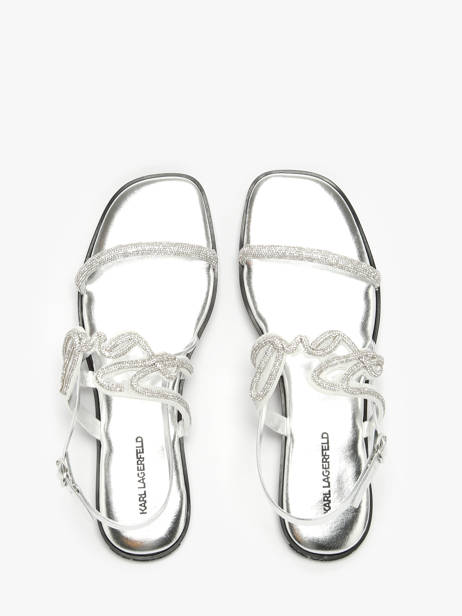 Sandalen Olympia Karl Signiature Karl lagerfeld Zilver women KL87425 ander zicht 3
