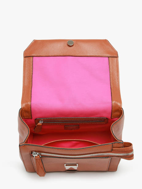Cross Body Tas Ninon Rivets Leder Lancel Bruin ninon A13380 ander zicht 3