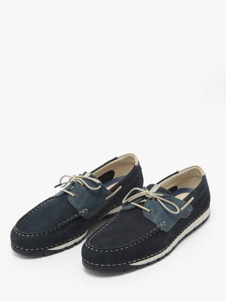 Stadsschoenen Cross Uit Leder Fluchos Blauw men F1449 ander zicht 2