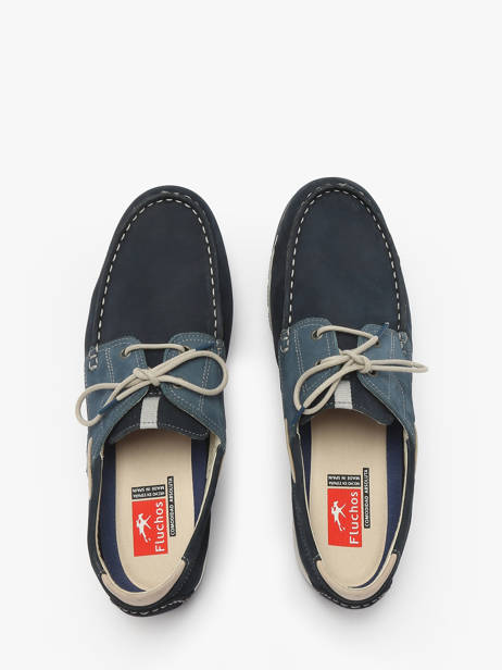Stadsschoenen Cross Uit Leder Fluchos Blauw men F1449 ander zicht 4