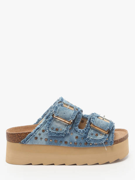 Slippers Fusbett Platform Colors of california Blauw women HCBES41