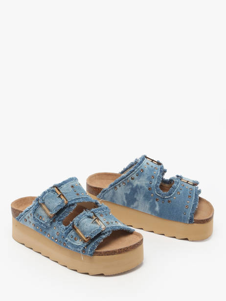 Slippers Fusbett Platform Colors of california Blauw women HCBES41 ander zicht 1