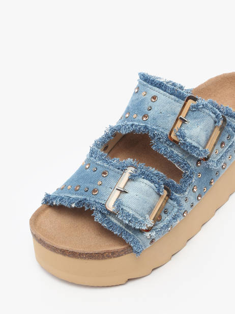 Slippers Fusbett Platform Colors of california Blauw women HCBES41 ander zicht 2