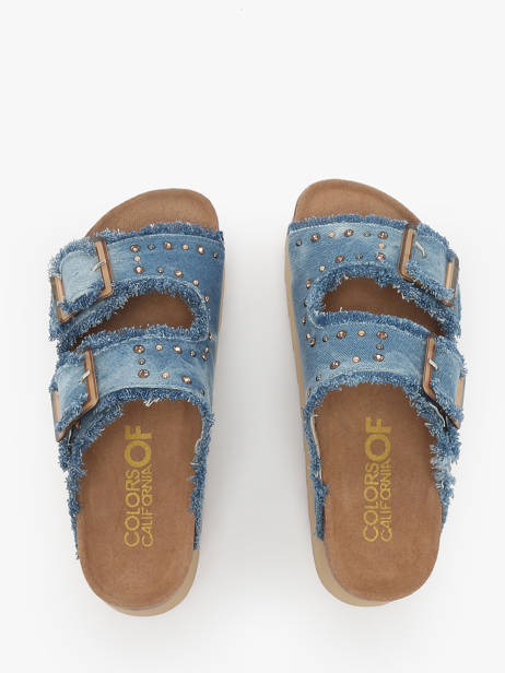 Slippers Fusbett Platform Colors of california Blauw women HCBES41 ander zicht 3