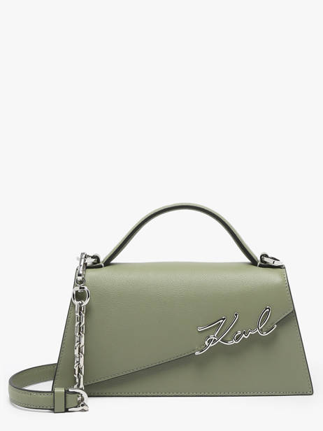Cross Body Tas K Signature Leder Karl lagerfeld Groen k signature A1W30458