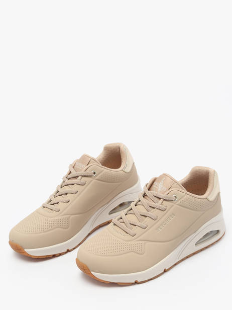 Sneakers Uno Shimmer Away Skechers Beige women 155196 ander zicht 2