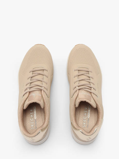 Sneakers Uno Shimmer Away Skechers Beige women 155196 ander zicht 4