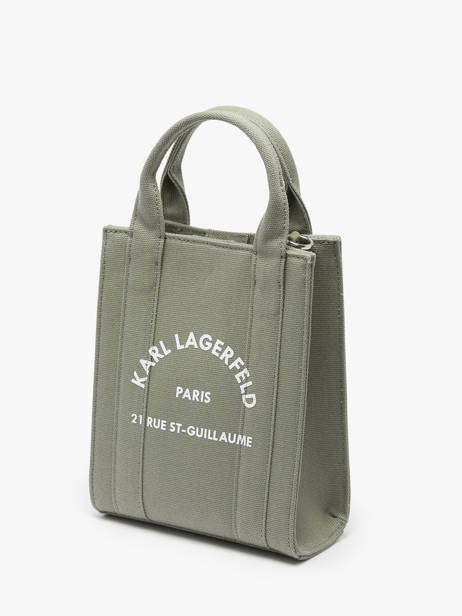 Cross Body Tas Rsg Katoen Karl lagerfeld Groen rsg A1W50039 ander zicht 2