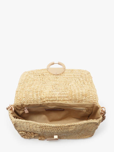 Crossbody Tas M Moyen Moon Raffia Fleuri Vanessa bruno Beige moon raphia 25V40533 ander zicht 3
