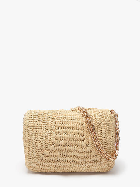 Crossbody Tas Nano Moon Raffia Fleuri Vanessa bruno Beige moon raphia 25V40326 ander zicht 4