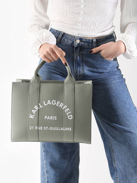 Handtas Rsg Katoen Karl lagerfeld Groen rsg A1W50010 ander zicht 1