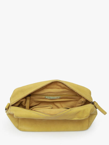 Cross Body Tas Heritage Leder Biba Geel heritage BT24 ander zicht 3