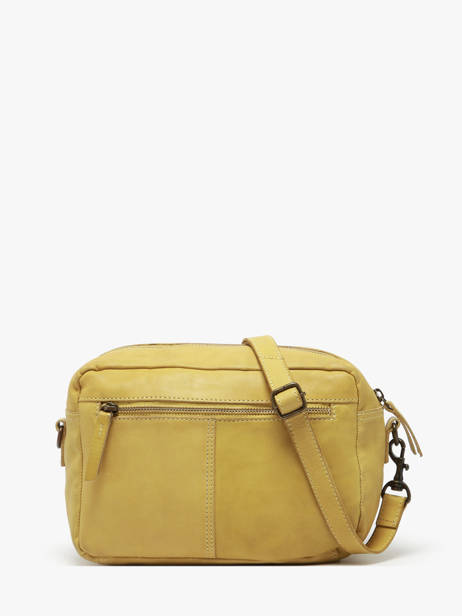 Cross Body Tas Heritage Leder Biba Geel heritage BT24 ander zicht 4