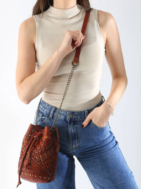 Cross Body Tas Heritage Leder Biba Bruin heritage CAE2L ander zicht 1