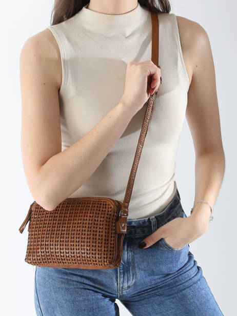 Cross Body Tas Heritage Leder Biba Bruin heritage MOA3L ander zicht 1