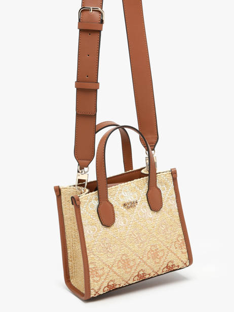 Cross Body Tas Silvana Raphia Guess Bruin silvana SW866577 ander zicht 2