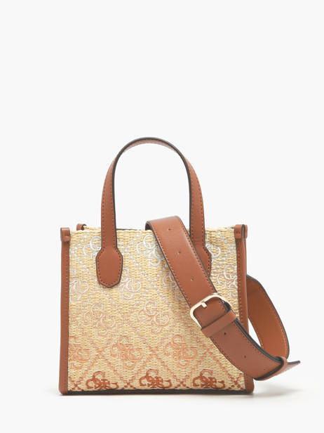 Cross Body Tas Silvana Raphia Guess Bruin silvana SW866577 ander zicht 4