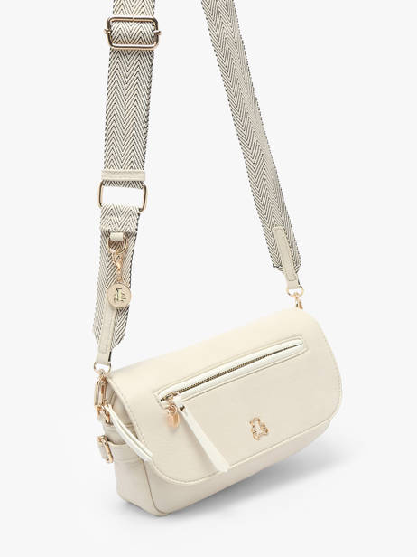 Cross Body Tas Zip Lulu castagnette Beige zip YRONDE ander zicht 2