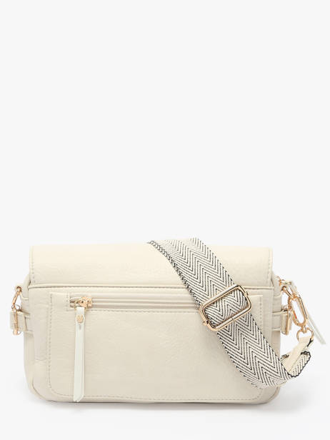 Cross Body Tas Zip Lulu castagnette Beige zip YRONDE ander zicht 4