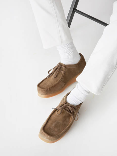 Derby Veterschoenen Wallabee Uit Leder Clarks Groen men 26180920 ander zicht 1