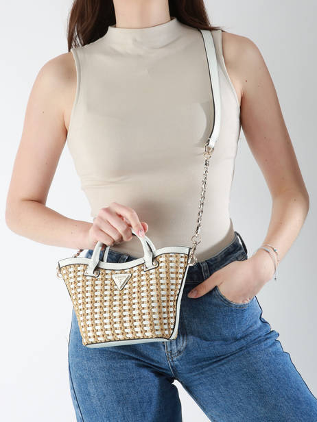 Cross Body Tas Atalia Raphia Guess Wit atalia WG964775 ander zicht 1