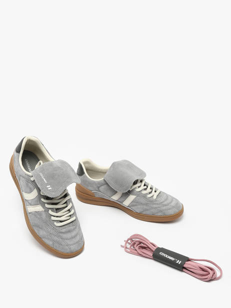 Sneakers Becks X Uit Leder Coolway Grijs women 7603165 ander zicht 3