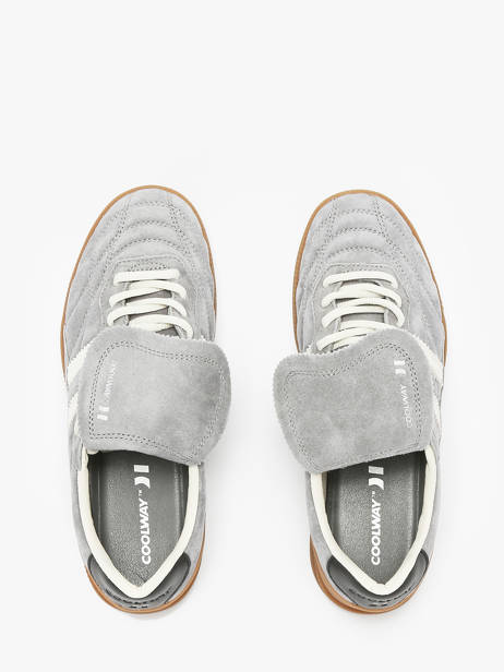 Sneakers Becks X Uit Leder Coolway Grijs women 7603165 ander zicht 4