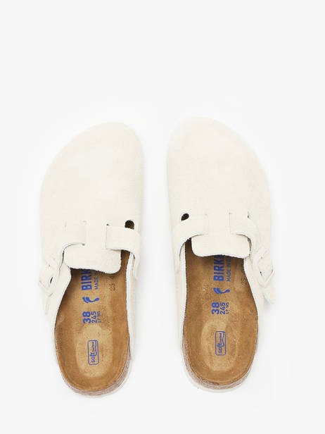 Slippers Boston Uit Leder Birkenstock Beige women 1027693 ander zicht 3