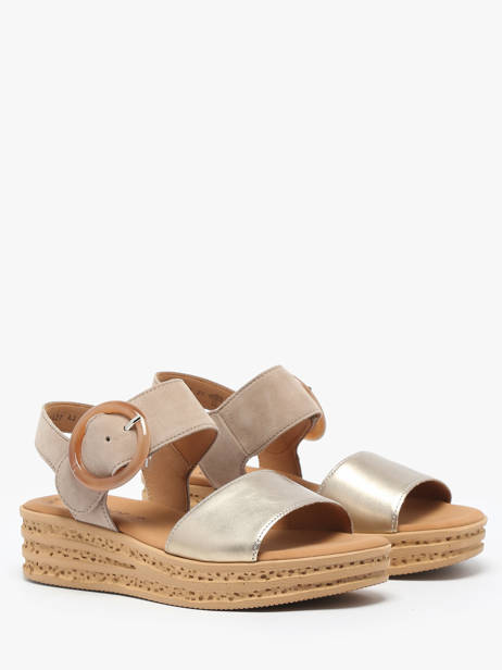 Sandalen Uit Leder Gabor Goud women 62 ander zicht 1