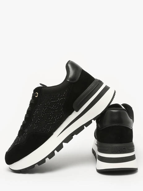 Sneakers Amazing 20 Uit Leder Liu jo Zwart women BA5043PX ander zicht 3