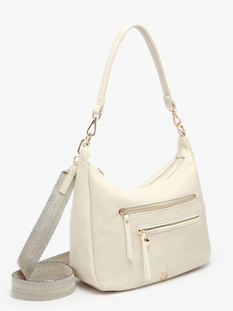 Schoudertas Zip Lulu castagnette Beige zip VICTOR ander zicht 2