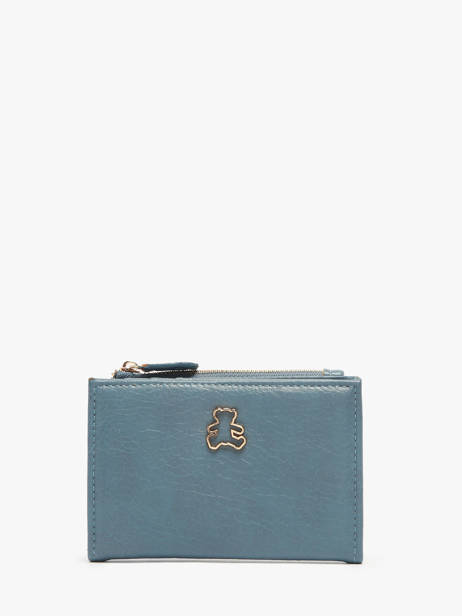 Portefeuille Lulu castagnette Blauw zip CAPOR106