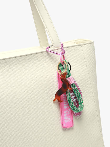 Bag Charm Tired Moms Club Fifille club Roze grigris CLU ander zicht 1
