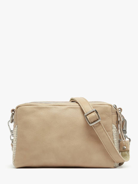 Cross Body Tas Vintage Leder Mila louise Beige vintage 23673WC ander zicht 4