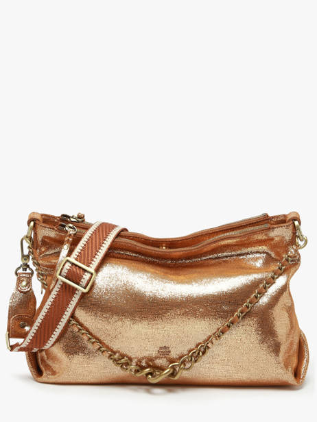 Cross Body Tas Vintage Leder Mila louise Bruin vintage 3822RX