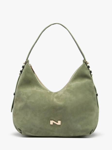 Schoudertas Carrie Suède Leder Nathan baume Groen vogue 1