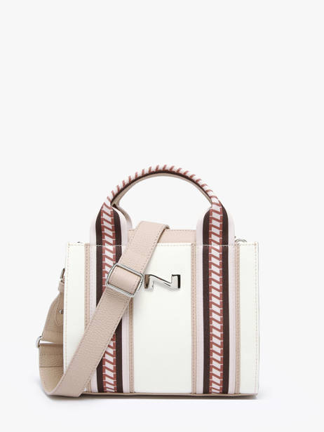 Cross Body Tas Luna Canvas En Leder Nathan baume Wit solar LUNA