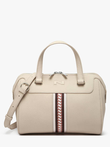 Handtas Norma Signature Leder Nathan baume Beige signature 1