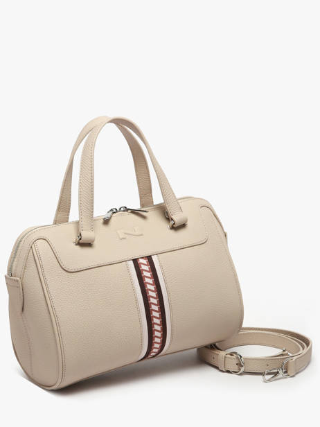 Handtas Norma Signature Leder Nathan baume Beige signature 1 ander zicht 2