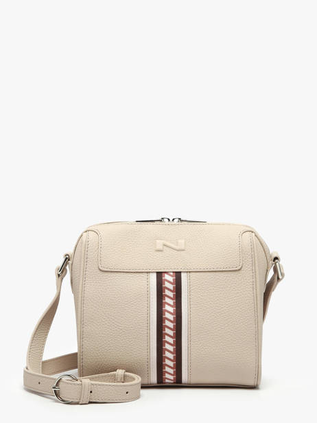 Cross Body Tas Jeane Signature Leder Nathan baume Beige signature 3