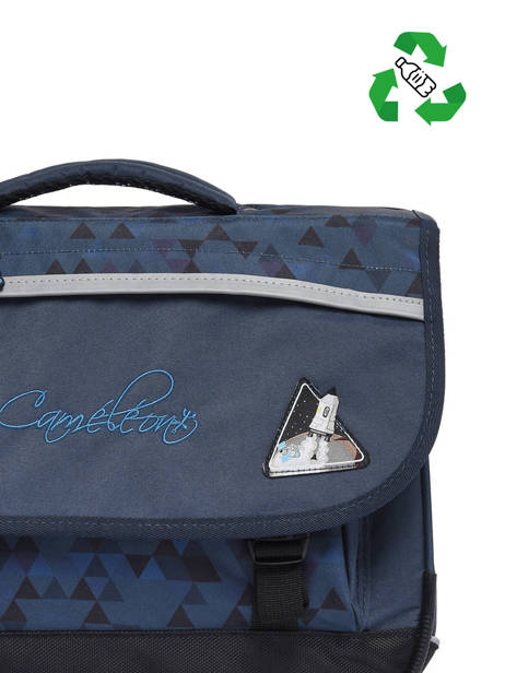 Boekentas 2 Compartimenten Cameleon Blauw actual PBBACA38 ander zicht 2