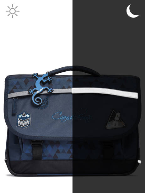 Boekentas 2 Compartimenten Cameleon Blauw actual PBBACA38 ander zicht 7