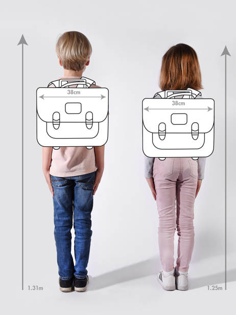 Boekentas Op Wieltjes 2 Compartimenten Cameleon Blauw actual PBBACR38 ander zicht 1