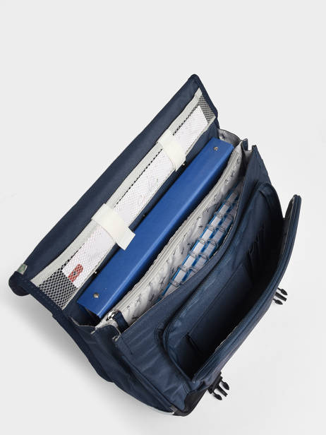 Boekentas Op Wieltjes 2 Compartimenten Cameleon Blauw actual PBBACR38 ander zicht 4