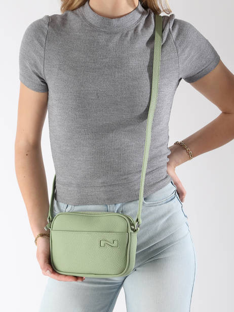Cross Body Tas N City Leder Nathan baume Groen n city 6 ander zicht 1