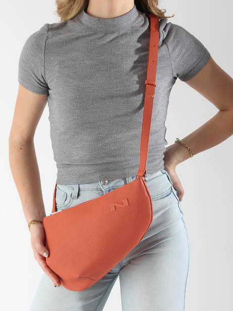 Cross Body Tas Large City Perle Leder Nathan baume Oranje n city 1 ander zicht 1